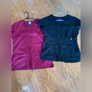 koi Black V-Neck Scrub Top